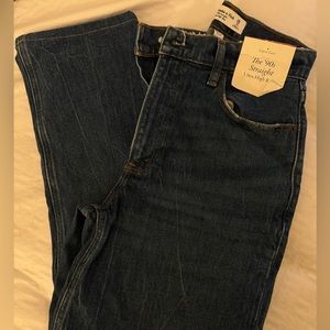 Dark abercrombie curve love 90's straight jeans